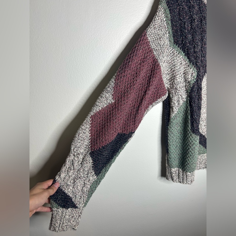 Neiman Marcus Multicolor Patterned Sweater Size L… - image 4